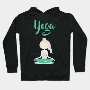 Young Yoga Lady sitting in Lotus Position Hoodie